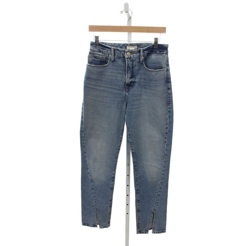 Good American Womens Straight Jeans Blue Mid-Rise Inseam 31 Size 27